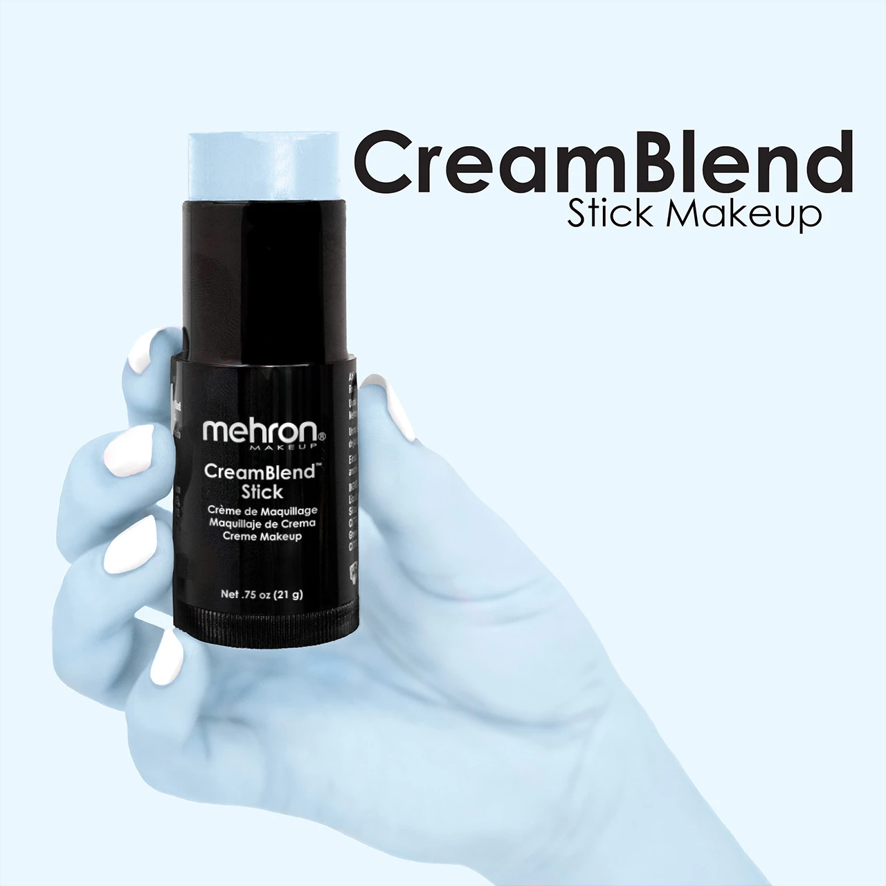 Mehron CreamBlend™ Stick Pastel Blue 4 Mehron CreamBlend™ Stick Pastel Blue - Afbeelding 2