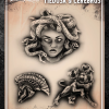 Tattoo Pro™ Wiser's Airbrush TattooPro Stencil – Medusa & Cerebrus 2 Tattoo Pro™ Wiser's Airbrush TattooPro Stencil – Medusa & Cerebrus -Aanbiedingen Fine Makeup Winkel ATPS 193 Medusa Cerebrus 1024x1024