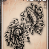 Tattoo Pro™ Wiser's Airbrush TattooPro Stencil – Fighting Fish -Aanbiedingen Fine Makeup Winkel ATPS 196 Fightingfish 1024x1024