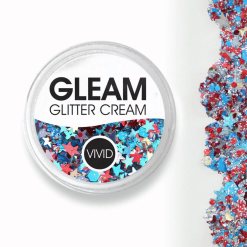 Vivid Glitter Vivid Gleam Glitter Cream - Red White & Boom (30gr)