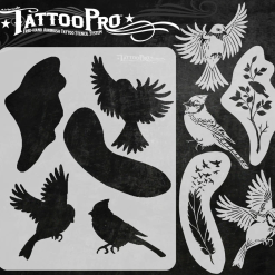 Tattoo Pro™ Wiser's Airbrush TattooPro Stencil – Birds Of A Feather -Aanbiedingen Fine Makeup Winkel Series 8 Birds of a feather 3 1024x1024