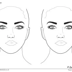 Sally-Ann Lynch Schmink Oefenbord Vrouw, Formaat A3