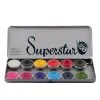 SuperStar Schminkpalette Sparkling Faces, 12 Kleuren -Aanbiedingen Fine Makeup Winkel superstar schminkpalette sparkling faces 12 kleuren