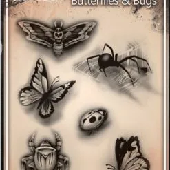 Tattoo Proâ„¢ Wiser's Airbrush TattooPro Stencil - Butterflys & Bugs
