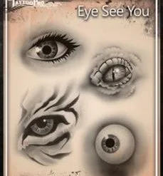 Tattoo Proâ„¢ Wiser's Airbrush TattooPro Stencil - Eye See You