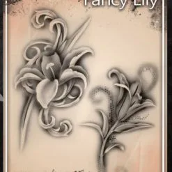 Tattoo Proâ„¢ Wiser's Airbrush TattooPro Stencil - Fancy Lily
