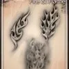 Tattoo Pro™ Wiser's Airbrush TattooPro Stencil - Fire & Flame -Aanbiedingen Fine Makeup Winkel wiser s airbrush tattoo pro stencil fire flame