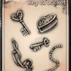 Tattoo Proâ„¢ Wiser's Airbrush TattooPro Stencil - Key & Locket