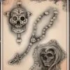 Tattoo Pro™ Wiser's Airbrush TattooPro Stencil - Sugar Skulls -Aanbiedingen Fine Makeup Winkel wiser s airbrush tattoo pro stencil sugar skullsa7734