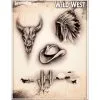 Tattoo Pro™ Wiser's Airbrush TattooPro Stencil – Wild West -Aanbiedingen Fine Makeup Winkel wiser s airbrush tattoo pro stencil wild west