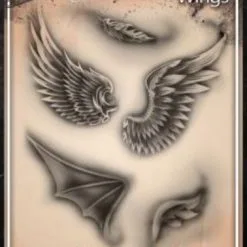 Tattoo Proâ„¢ Wiser's Airbrush TattooPro Stencil - Wings