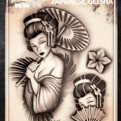 Tattoo Pro™ Wiser's Airbrush TattooPro Stencil – Big Ink - Japanese Geisha