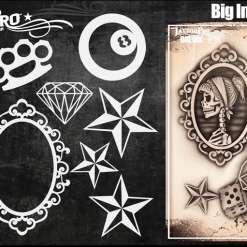 Tattoo Pro™ Wiser's Airbrush TattooPro Stencil – Big Ink - Japanese Tiger -Aanbiedingen Fine Makeup Winkel wiser s airbrush tattoopro stencil big ink japanese tigerf356b