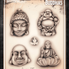 Tattoo Pro™ Wiser's Airbrush TattooPro Stencil – Buddhas -Aanbiedingen Fine Makeup Winkel wiser s airbrush tattoopro stencil buddhas