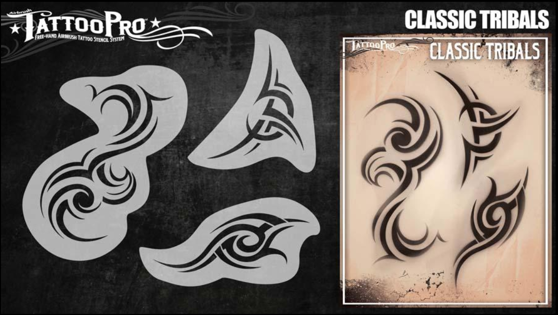 Tattoo Pro™ Wiser's Airbrush TattooPro Stencil –Classic Tribals 4 Tattoo Pro™ Wiser's Airbrush TattooPro Stencil –Classic Tribals - Afbeelding 2