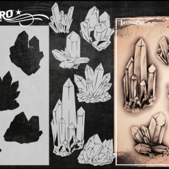 Tattoo Pro™ Wiser's Airbrush TattooPro Stencil – Crystals -Aanbiedingen Fine Makeup Winkel wiser s airbrush tattoopro stencil crystalsd1504