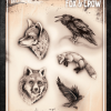Tattoo Pro™ Wiser's Airbrush TattooPro Stencil – Fox & Crow -Aanbiedingen Fine Makeup Winkel wiser s airbrush tattoopro stencil fox crow