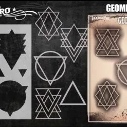 Tattoo Pro™ Wiser's Airbrush TattooPro Stencil – Geometric Shapes -Aanbiedingen Fine Makeup Winkel wiser s airbrush tattoopro stencil geometric shapes