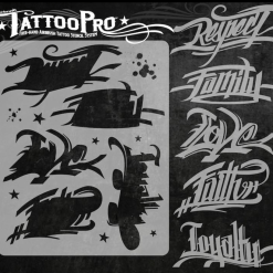 Tattoo Pro™ Wiser's Airbrush TattooPro Stencil – Good Words -Aanbiedingen Fine Makeup Winkel wiser s airbrush tattoopro stencil good words