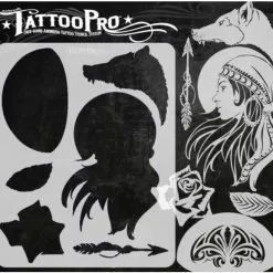 Tattoo Pro™ Wiser's Airbrush TattooPro Stencil – Gypsy Girl -Aanbiedingen Fine Makeup Winkel wiser s airbrush tattoopro stencil gypsy girl75d65