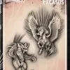 Tattoo Pro™ Wiser's Airbrush TattooPro Stencil – Pegasus -Aanbiedingen Fine Makeup Winkel wiser s airbrush tattoopro stencil pegasus