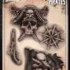 Tattoo Pro™ Wiser's Airbrush TattooPro Stencil – Pirates -Aanbiedingen Fine Makeup Winkel wiser s airbrush tattoopro stencil pirates05664