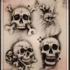 Tattoo Pro™ Wiser's Airbrush TattooPro Stencil – Skulls -Aanbiedingen Fine Makeup Winkel wiser s airbrush tattoopro stencil skulls